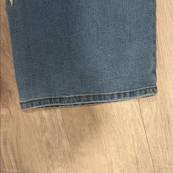 Flying Angel Women's Wide Leg Denim with embroidered Bow Accents - Picture 10 of 11